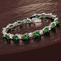 Sterling Silver Helenite Bracelet