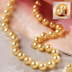 Australian Pacific Golden Necklace & Earrings Set