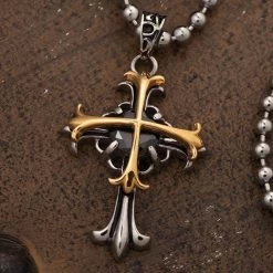 Onyx Celtic Cross Pendant & Necklace