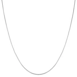 14K White Gold Box Chain (24")