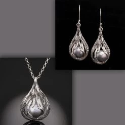 Holy Land Pearl Necklace & Earrings