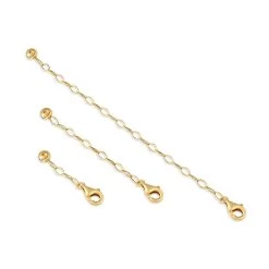 Gold Finished Silver Chain Extender Set