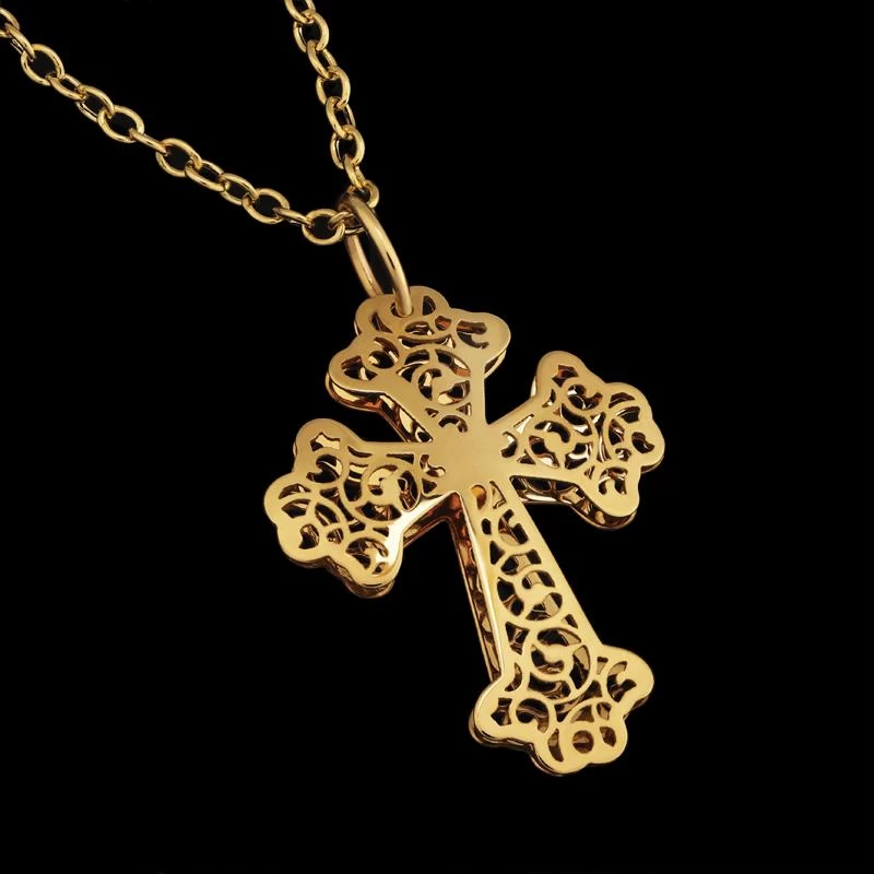 14K Byzantine Filigree Cross Pendant 1 14K Byzantine Filigree Cross Pendant