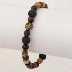 Men's Bohemian Stackable Bracelet (Lava Stone/Jasper/Tiger Eye)
