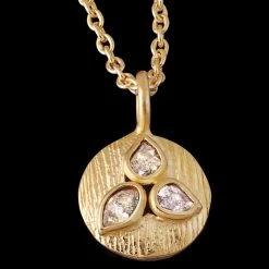 Cutaway Diamond Pendant