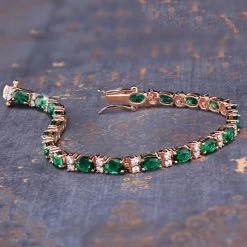 Stress-Free Glamour Bracelet In Emerald Green (11 3/4 Ctw)