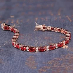 Stress-Free Glamour Bracelet In Ruby Red (11-3/4 Ctw)
