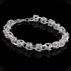 Prima Sterling Silver Bracelet Byzantine Cable
