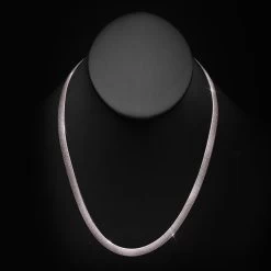 Herringbone Necklace (Rhodium-Finished Sterling)