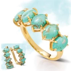 Kingman Turquoise Sovereignty Ring And Earrings