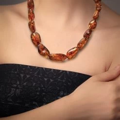 Honey Amber Beaded Necklace -Accessories shop, one for all. 46778 3 800