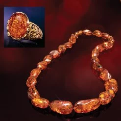 Honey Amber Ring & Necklace