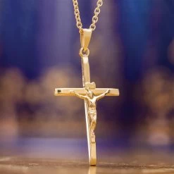 14K Gold Cross Pendant