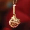14K Italian Gold Nodo D'amore Pendant & Chain