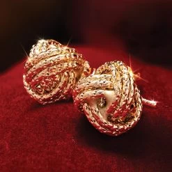 14K Italian Gold Nodo D'amore Pendant, Chain & Earrings -Accessories shop, one for all. 47200 2 800