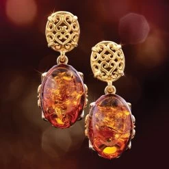 Honey Amber Earrings