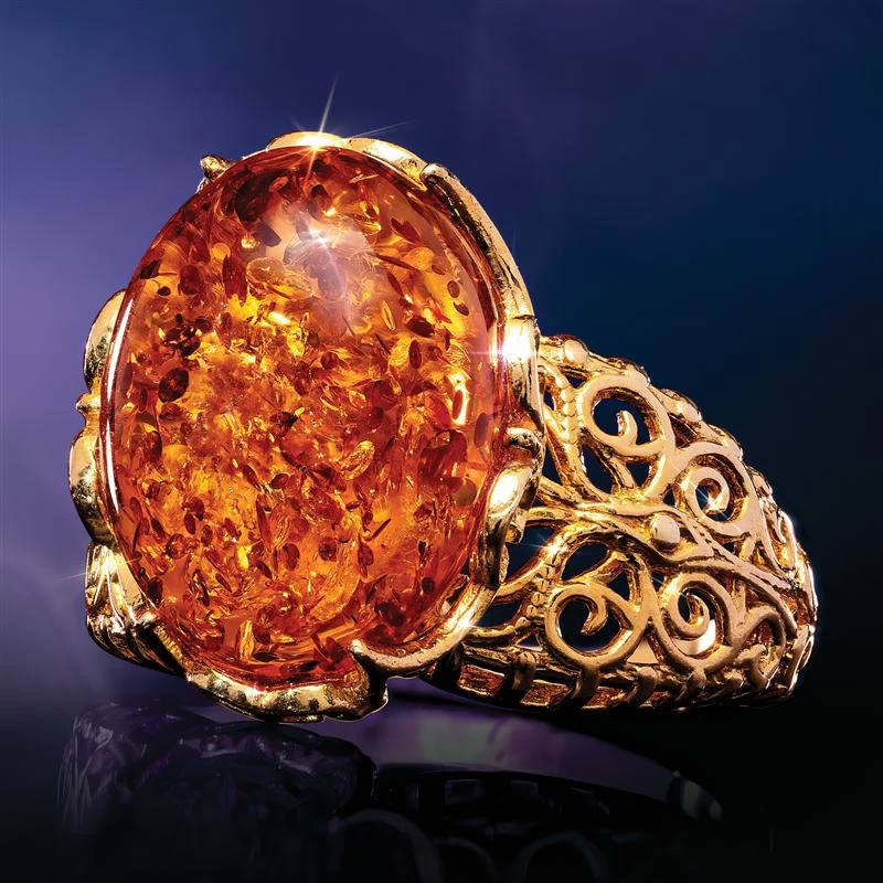 Honey Amber Ring, Necklace & Earrings 4 Honey Amber Ring, Necklace & Earrings - Image 4