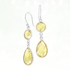 Drop Everything Earrings (Citrine)