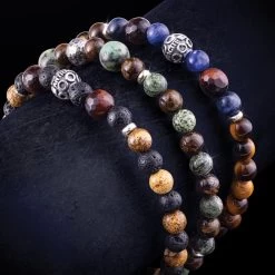 Italian-Made Artisan Stone Bracelet (Set Of 3)