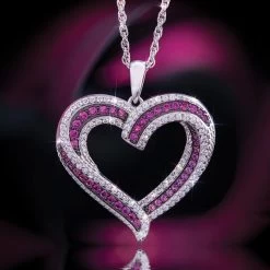 Scienza, Ruby Sweetheart Pendant & Chain