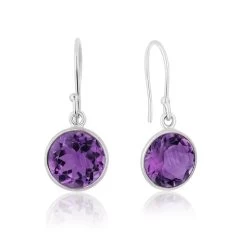 Amethyst Pear Round Top Drop Earrings -Accessories shop, one for all. 48490 1 800
