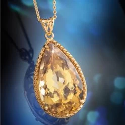 Citrine Sundrop Pendant & Chain