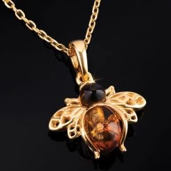 Amber Honeybee 18" Necklace