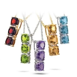 Three Stone Pendant Collection
