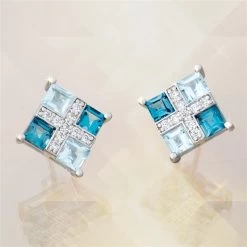 Sky Blue & London Blue Topaz Perfect Gift Earrings