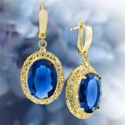 Blue Helenite Inferno Pendant, Chain & Earrings -Accessories shop, one for all. 50335 2 800