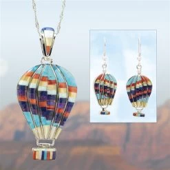 Flying Fiesta Pendant, Chain & Earrings