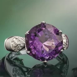 Another Round Amethyst Ring, Necklace And Earrings -Accessories shop, one for all. 50564 1 800