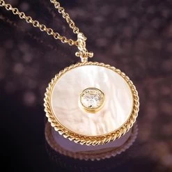 Moon & Stars Moissanite Pendant