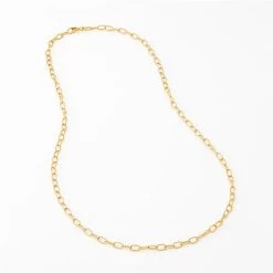 Gold-Finished Sterling Silver Chain (20")