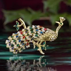 Joyful Peacock Brooch