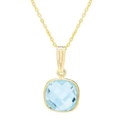 Gemdrop Necklace (Blue Topaz)