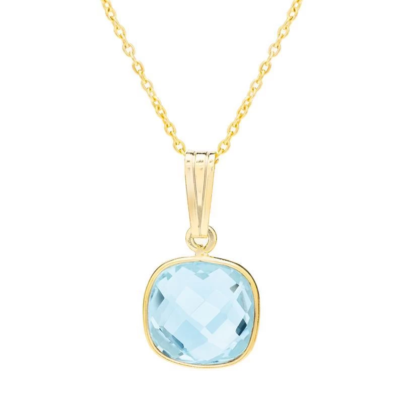 Gemdrop Necklace (Blue Topaz) 1 Gemdrop Necklace (Blue Topaz)
