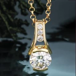 Moissanite Cherish Pendant, Chain And Ring 5 Moissanite Cherish Pendant, Chain And Ring -Accessories shop, one for all. 51351 2 800