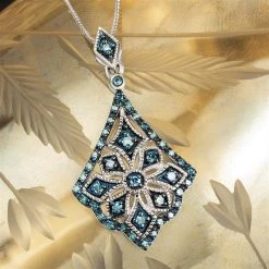 Blue Diamond Deco Necklace
