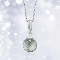 Round Briolette Prasiolite Necklace