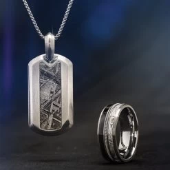 Men's Galaxy Pendant, Chain & Ring