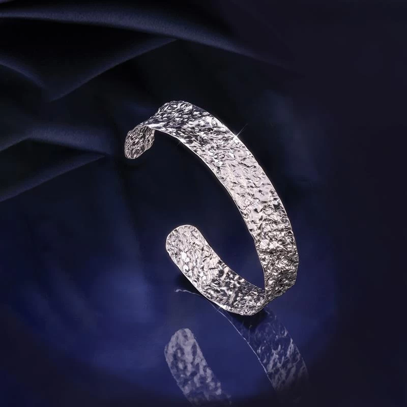 Athenian Hammered Metal Bangle, Necklace & Earrings 2 Athenian Hammered Metal Bangle, Necklace & Earrings - Image 2