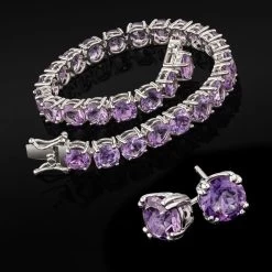 Endless Love Amethyst Bracelet & Studs