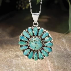 Tucson Sun Turquoise Pendant & Chain