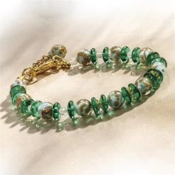 Summer Breeze Green Murano Bracelet