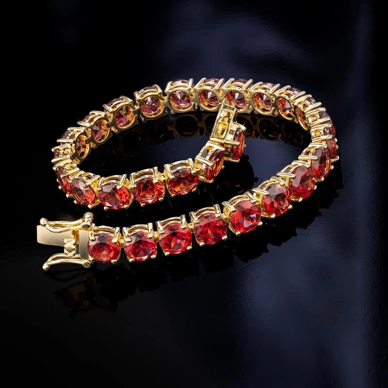 Cognac Garnet Tennis Bracelet 1 Cognac Garnet Tennis Bracelet
