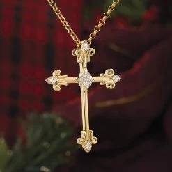 Diamond Oro Cross Pendant