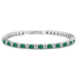 DiamondAura Tennis Bracelet (emerald Green)