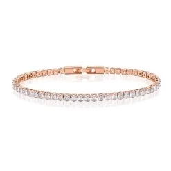 DiamondAura Tennis Bracelet (Rose Gold Finished)