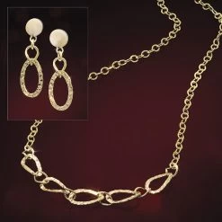 Gold Love Links Necklace & Earrings